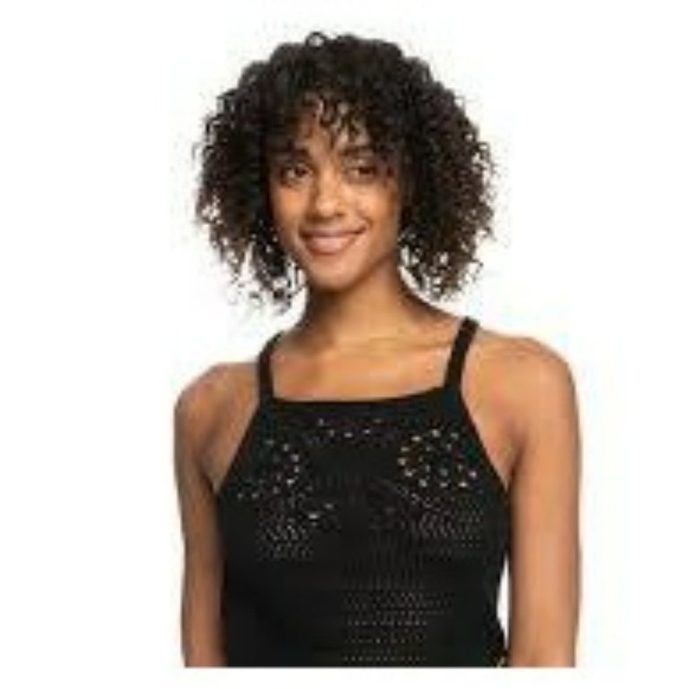 Roxy Malibu Crush Black Crochet Juniors Size‎ Medium Tank Top